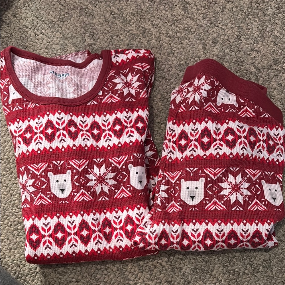 Old Navy Red Holiday Pajama Set